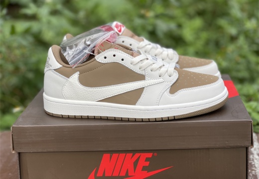 Travis Scott x Air Jordan 1 Low Brown White Shoes DM7866-146   36--45